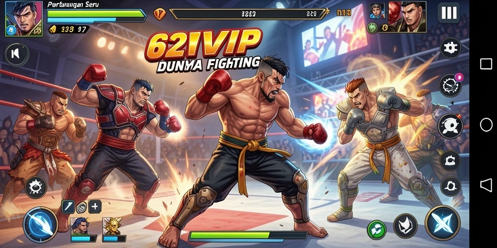 Tampilan seru dari gameplay 62VIP beraksi.