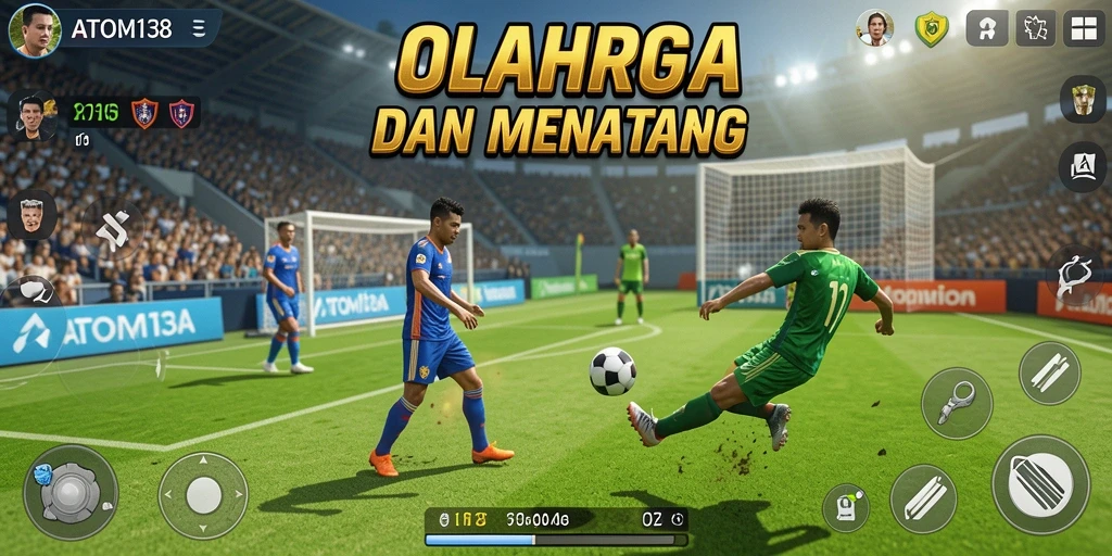 Tampilan gameplay menarik dari ATOM138 dengan aksi olahraga seru.