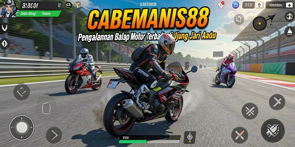 Tampilan menarik dari gameplay Motor Racing CABEMANIS88 yang mendebarkan.