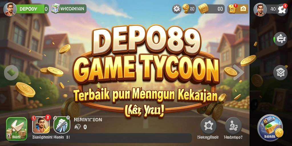 Tampilan gameplay DEPO89 yang menampilkan manajemen bisnis Tycoon.