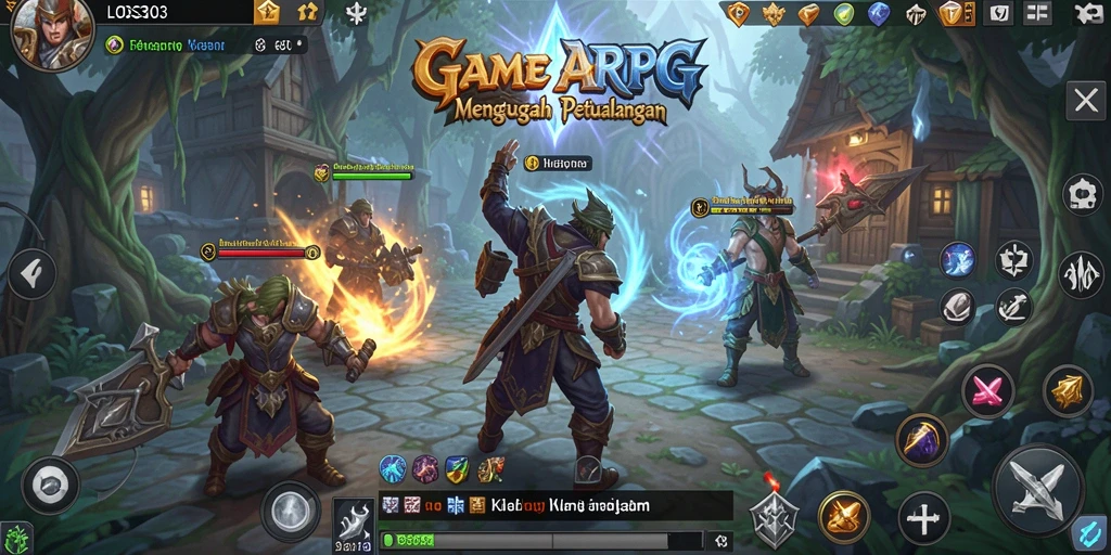 Tampilan aksi seru dalam gameplay ARPG LOS303.