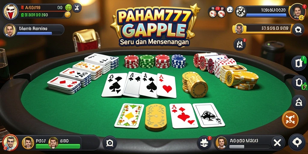 Tampilan menarik dari gameplay PAHAM777 Gaple.