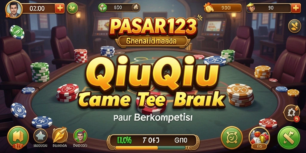 Screenshot gameplay PASAR123 menampilkan aksi seru dalam permainan QiuQiu.