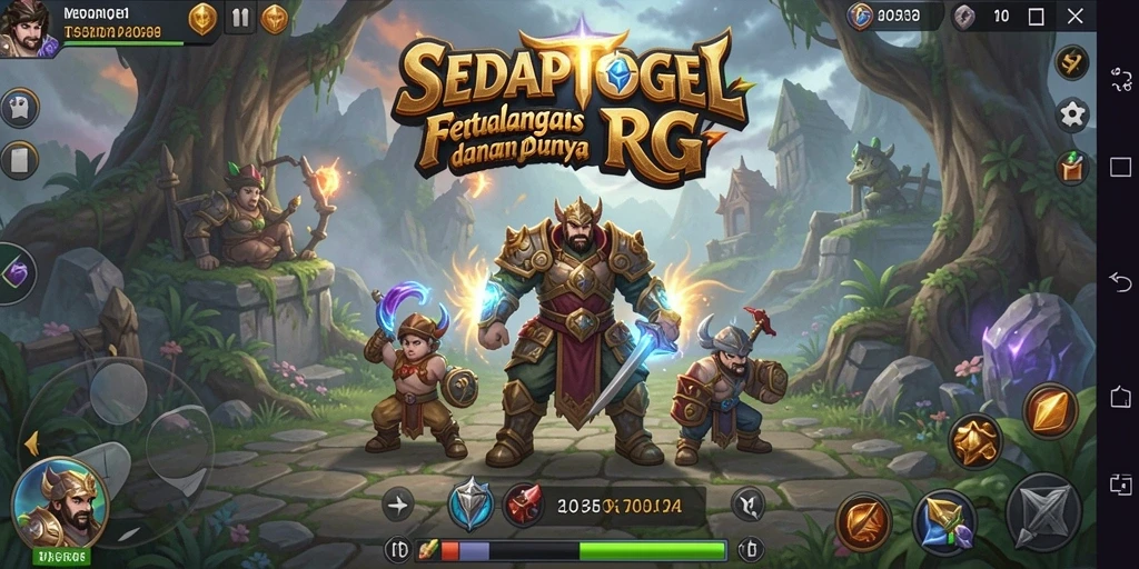 Tangkapan layar dari gameplay RPG yang penuh aksi